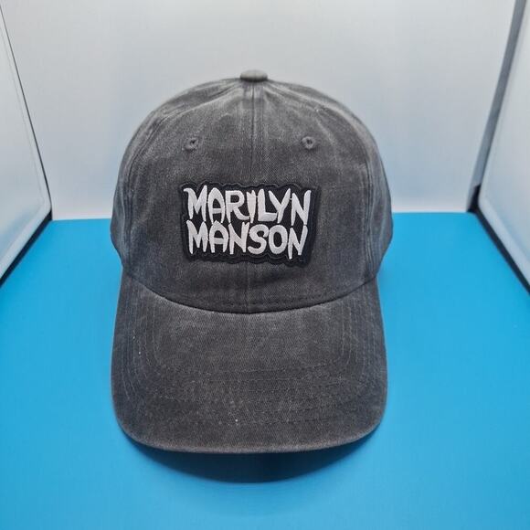 Marilyn Manson Rock Band Patch Hat Cap Black Cotton Adjustable Dad Cap - Picture 1 of 6